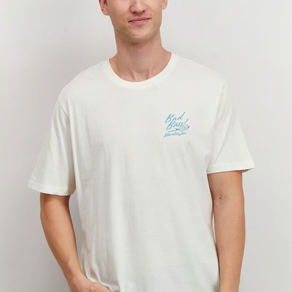 Havana Jim Men Crew Neck Short Sleeve Graphic Print T-shirt, White Size XXL - Picture 2 of 4